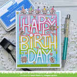 LAWN FAWN: Giant Outlined Happy Birthday | Portrait | Lawn Cuts Die
