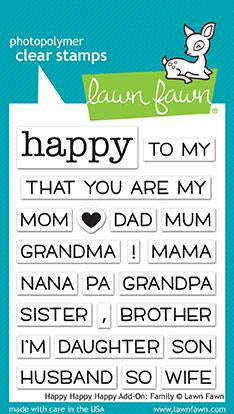 LAWN FAWN: Happy Happy Happy Add-on: Family
