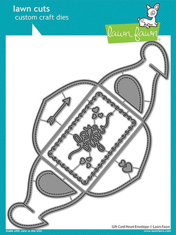 LAWN FAWN: Gift Card Heart Envelope | Lawn Cuts Die.