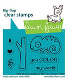 LAWN FAWN: One in a Chameleon Flip Flop