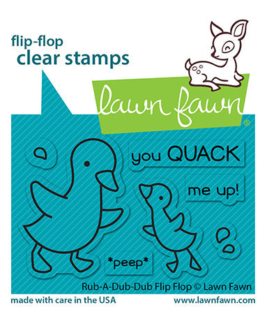 LAWN FAWN: Rub-A-Dub-Dub Flip Flop | Stamp