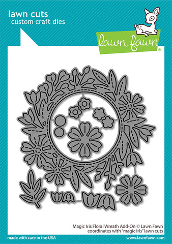 LAWN FAWN: Magic Iris Floral Wreath Add On | Lawn Cuts Die