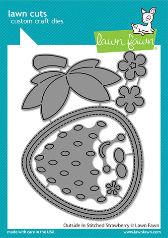 LAWN FAWN: Outside In Stitched Strawberry | Lawn Cuts Die