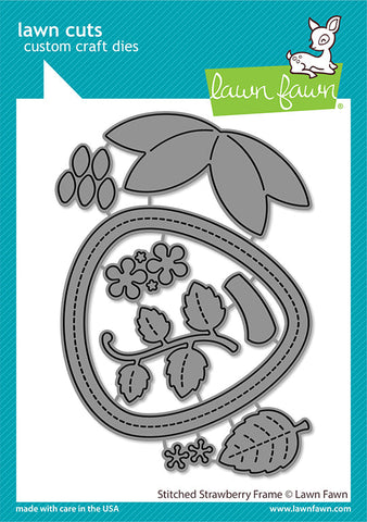 LAWN FAWN: Stitched Strawberry Frame | Lawn Cuts Die