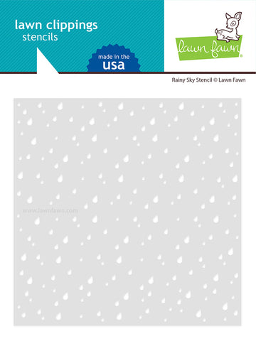 LAWN FAWN: Rainy Sky Background | Stencil