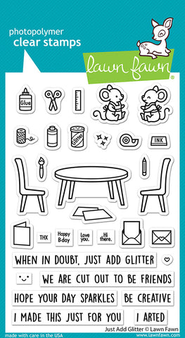 LAWN FAWN: Just Add Glitter | Stamp