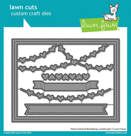 LAWN FAWN: Backdrop Heart Garland | Landscape | Lawn Cuts Die