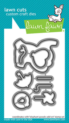 LAWN FAWN: Elephant Parade Add-on | Lawn Cuts Die