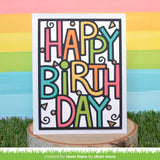 LAWN FAWN: Giant Outlined Happy Birthday | Portrait | Lawn Cuts Die