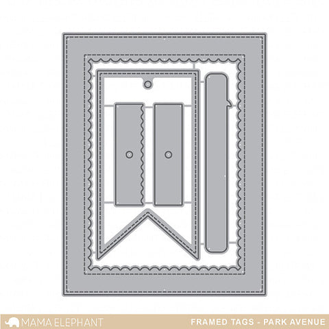 MAMA ELEPHANT: Framed Tags Park Avenue Creative Cuts