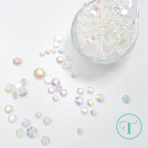 TRINITY STAMPS: Rhinestone Embellishment Mix | Milk Glass