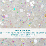 TRINITY STAMPS: Rhinestone Embellishment Mix | Milk Glass