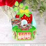 LAWN FAWN: Outside In Stitched Strawberry | Lawn Cuts Die